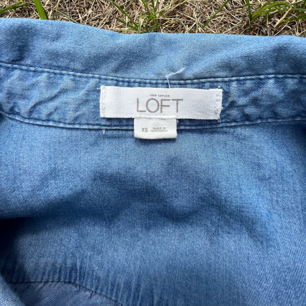 ANN TAYLOR | LOFT denim romper - Picture 5 of 6